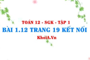 Bài 1.12 trang 19 Toán 12 tập 1 Kết nối tri thức